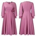 thumbnail image 2 of Women's V Neck Dress Bridesmaid Dresses Pleated Formal A-Line Wedding Dresses, 2 of 8