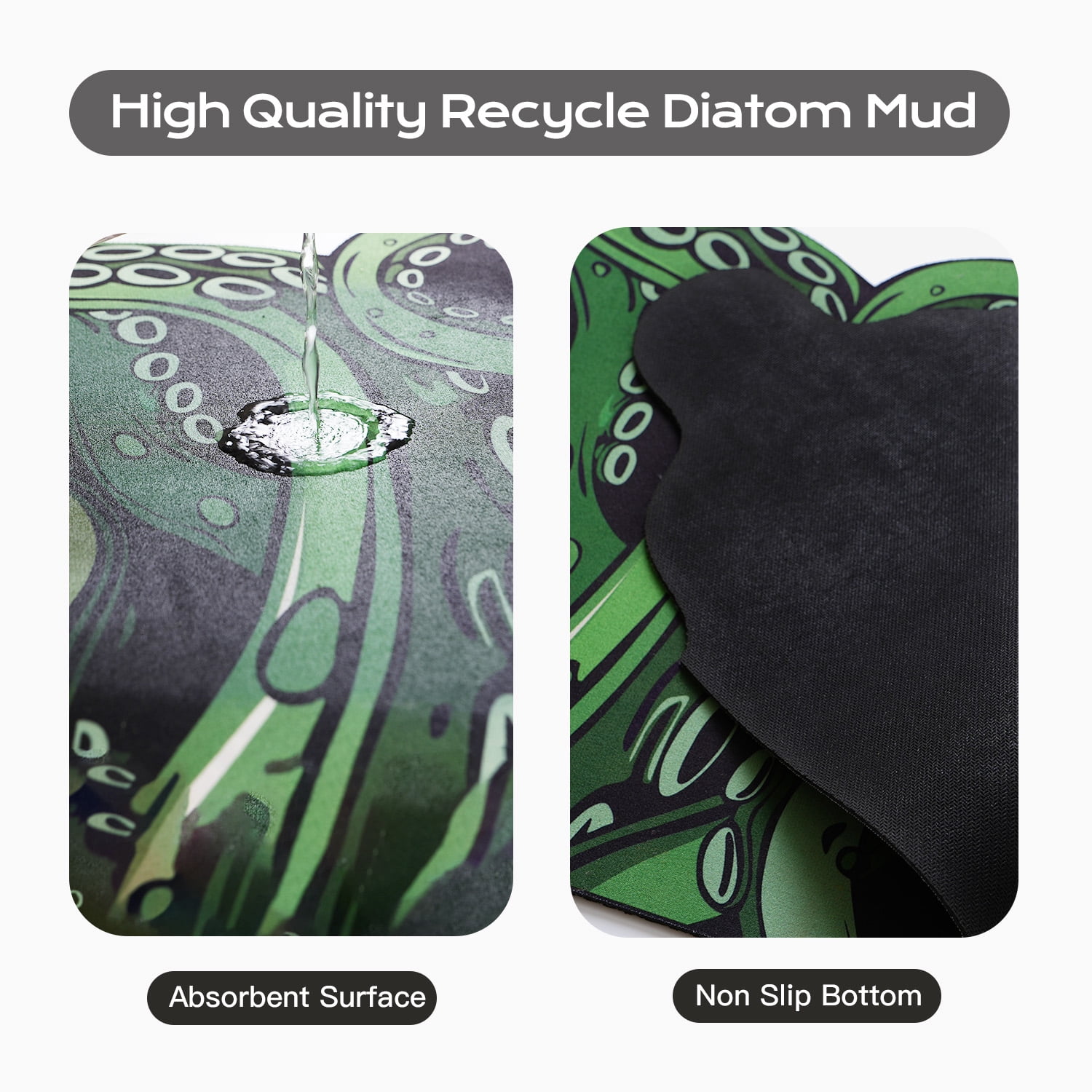 Funny Rug for Living Room, Super Absorbent Bath Mat Non Slip, Machine Washable, Goth Decor Cthulhu Octopus Shaped Shower Mat, Aesthetic Modern Rugs for Bedroom, Small Size Door Mats…