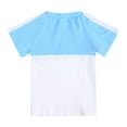 thumbnail image 5 of Babcutegg Summer Baby Short Shirt and Shorts Boys T-Shirt and Pants Sets Round Neck Athletic Outfit Set Light Blue Size 80, 5 of 8