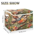 thumbnail image 3 of Storage Box With Lid 16.5x12.6x11.8In Foldable Stacked Household Storage Box Colored Oil Painting Bird, 3 of 7
