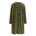 thumbnail image 5 of Baqcunre Women's Sweaters Women Double Fuzzy Baseball Heart Sweatshirt Faux Fleece Zip Pullover Sweaters Sweatshirts Coat Outwear Crewneck Sweatshirts Fall Outfits Women Trendy Army Green L, 5 of 5
