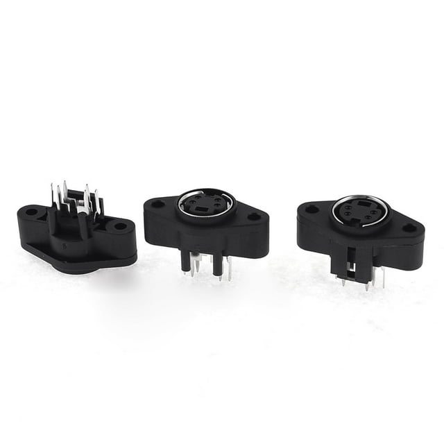 Adaptador de conector S-video hembra Mini DIN de 4 pines de 3 piezas