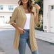 thumbnail image 2 of Sudaderas con capucha para mujer,Cárdigan de manga 3/4 para mujer, suéter informal abierto, mezcla de poliéster suave, para usar en casa, sopatenor, 2 of 9