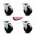thumbnail image 2 of 4 Inch Polyolefin Wheel Swivel Caster Set with Roller Bearings SCC, 2 of 2