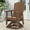 Brown, variant on SERWALL HDPE Swivel Glider Chair, Outdoor Swiveling Gliding Chair for Porch, Black