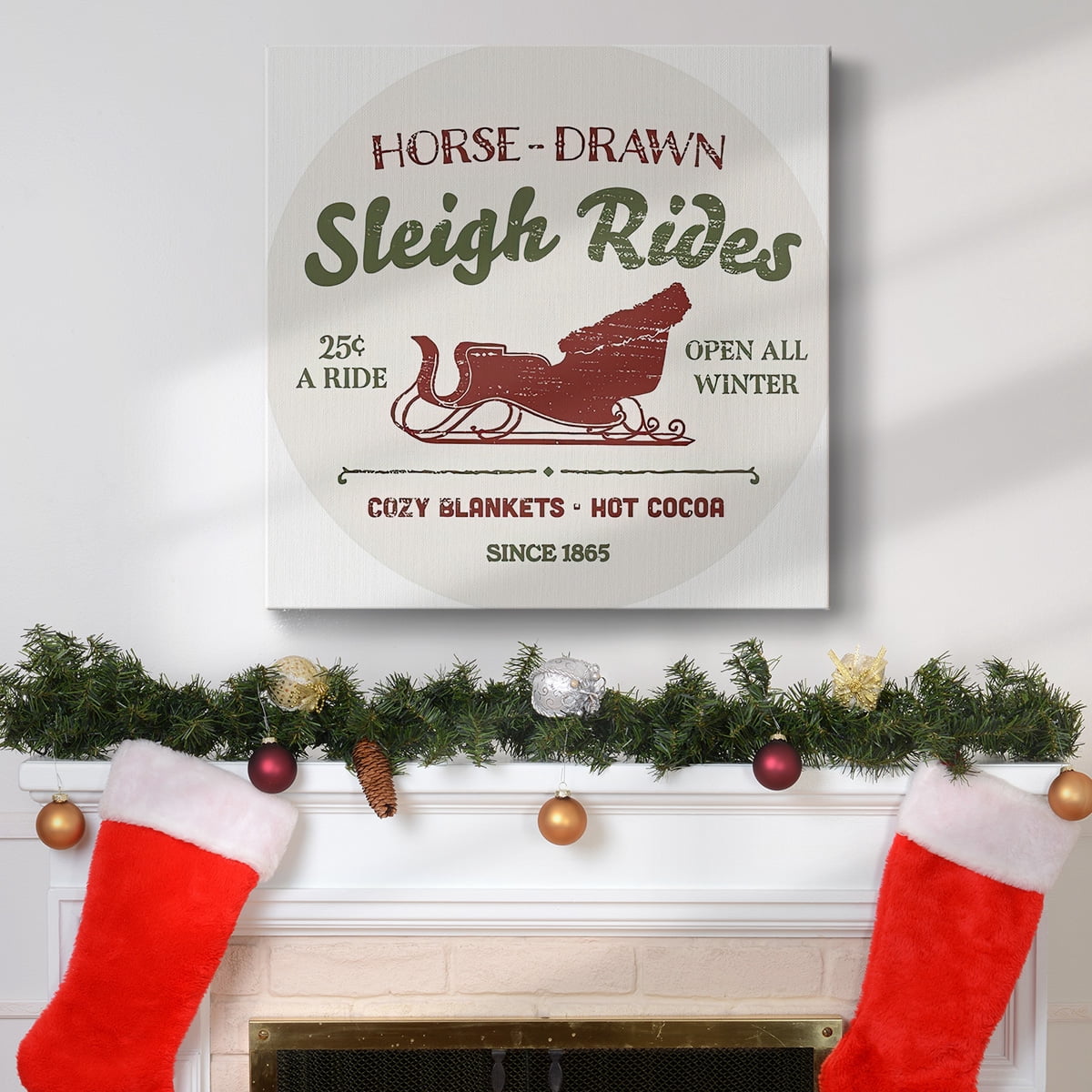 Christmas Farm Sign Collection C- Gallery Wrapped Canvas