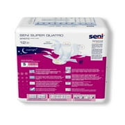 Seni Super Quatro Adult Incontinence Brief S Heavy Absorbency Breathable / Overnight, S-SM12-BQ1, Severe, 12 Ct