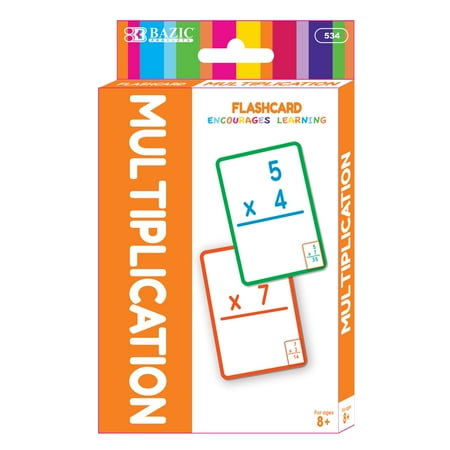 BAZIC Multiplication Flash Cards  Numbers Math Flashcards (36/Pack)  1-Pack