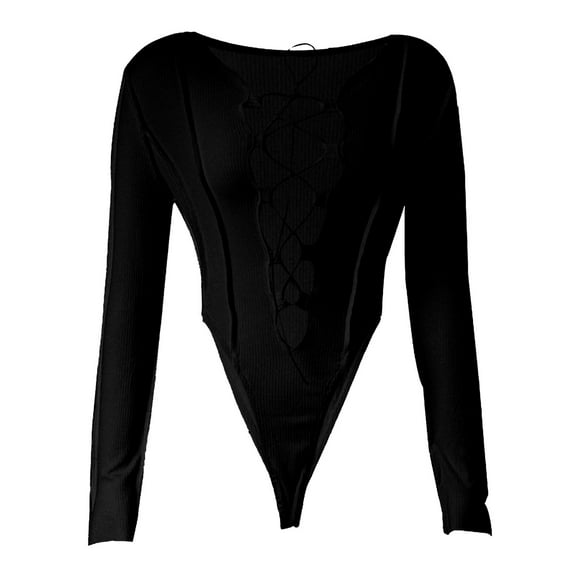 Aayomet Dressy Jumpsuits For Women Women V Neck Solid Color Long Sleeve Halter Strapless Casual Jumpsuit,Black S