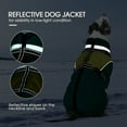 thumbnail image 5 of Kuoser Dog Winter Coat, 2 in 1 Pet Jacket with Harness Built in, 3xl Dog Clothes, Waterproof and Windproof, Green, 5 of 7