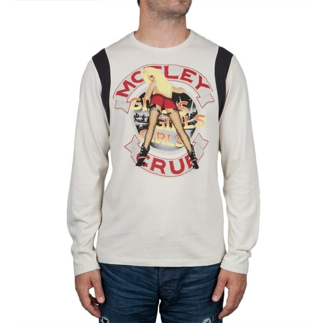 Motley Crue - T-Shirt à Manches Longues Premium Blanc pour Filles