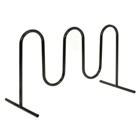 Global Industrial Wave Bike Rack, Black, Free Standing, 7-Bike