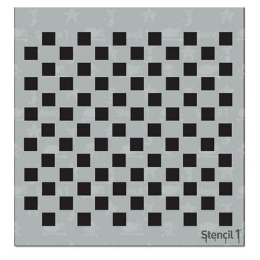 Stencil1 Stencil - Checkers, Repeat Pattern, 5.75" x 6"