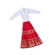 thumbnail image 5 of Figura a escala 1/6, traje de falda, ropa para muñecas, regalos para niños, utilería para fotos de escena Rojo, 5 of 9