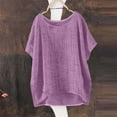 thumbnail image 2 of TODOZO Short Sleeve Shirts for Women Crew Neck Blouses Gauze Shirts Cotton Loungewear Tunic Shirts Basic Tees Tops Round Neck Top Boho Clothing Trendy 2026 Tunic Tops for Women Loose Fit T Shirt XXL, 2 of 7