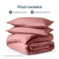 thumbnail image 3 of Bare Home Luxury Duvet Cover and Sham Set - Premium 1800 Collection - Ultra-Soft - Queen, Dusty Rose, 3-Pieces, 3 of 10