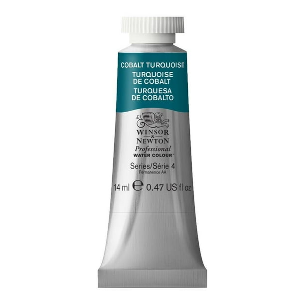 Pintura De Acuarela Profesional Winsor & Newton, Tubo De 0,47 Oz, Color Turquesa Cobalto