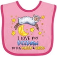 thumbnail image 3 of Inktastic I Love My Peepaw to the Moon and Back Cute Sheep Boys or Girls Baby Bib, 3 of 4