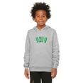 thumbnail image 2 of Daxton Youth Unisex Pullover Cities State Hoodie Mid-Weight Fleece Sweater - Ohio Heather Gray Green, XL, 2 of 3