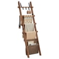 thumbnail image 1 of VASAGLE Escalera de Manta para Sala de Estar, Estantería de Escalera de Madera de 5 Niveles, Toallero con Ganchos, Marrón Caramelo, 1 of 5