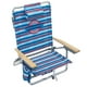 thumbnail image 1 of Tommy Bahama Silla de playa tipo mochila plegable clásica de 5 posiciones, aluminio, rayas rojas, blancas y azules, 1 of 5