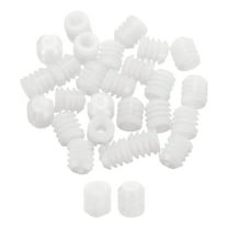 Uxcell 100 pack 0.34"x0.39" Hinge Dowels, Plastic Dowel Insert with Threaded for Cabinet Door Hinges Furniture Connections, White