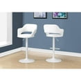thumbnail image 4 of Bar Stool Swivel Bar Height Adjustable Metal Pu Leather Look White, 4 of 5