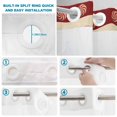 thumbnail image 3 of No Hook Shower Curtain with Built-in Rings - Red Christmas Pattern Washable Waterproof Fabric Bathroom Curtains for Hotel,Rentals, Stall 54 X 78 Inch , Candy Cane Bow Pine Branch, 3 of 9