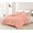 Peach, variant on D.N.G. BEDDINGS 5 Piece Luxury Diamond Ruffle Comforter Set Super Soft, All Season Pintuck 800 TC, 100% Egyptian Cotton, Super Soft Super King Size Peach Color