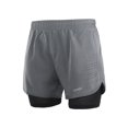 thumbnail image 3 of Lixada Men's 2-in-1 Running Shorts Quick Drying Breathable Active Training Exercise Jogging Cycling Shorts with Longer Liner, 3 of 7