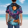 thumbnail image 4 of Susaid Fantasy Cosmic Landscape Print Hawaiian Shirts for Men Women,Hawaiian Summer Short-Sleeve Casual Relaxed-Fit Button-Down,XX-Large, 4 of 7