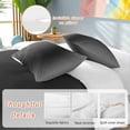 thumbnail image 2 of 3 Piece Black Grey Ombre Duvet Cover Set Twin Size, Microfiber Comforter/Quilt Cover with Corner Ties and 2 Pillowcases, Gradient Contemporary Abstract Art All Season Soft Bedding with Zipper Closure, 2 of 8