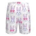 thumbnail image 6 of Kdxio Heart Rabbit Pattern Mens Casual Shorts - Drawstring Summer Beach Sports Shorts for Men, 6 of 9