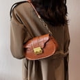 thumbnail image 3 of LHSHID Korean Style Fashion Shoulder Bag Solid Pu Leather Small Handbags Underarm Bags For Women Crossbody With Lock, 3 of 6