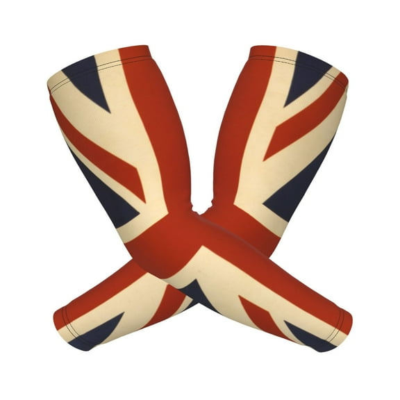 Retro British Flag Sports Compression Arm Sleeves Football Baseball Basketball Cycling Tennis For Men Women