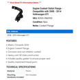 thumbnail image 2 of Engine Coolant Outlet Flange - Compatible with 2008 - 2014 Volkswagen GTI 2009 2010 2011 2012 2013, 2 of 2