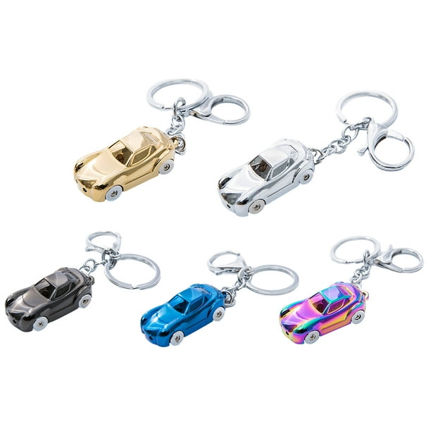  Frienda Car Keychain 2 Pcs Car Key Holder Flashlight Men  Keychain (Black, Blue) : Automotive