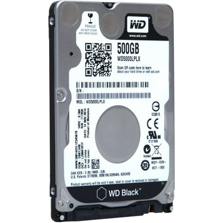 Wd Black Wd5000lplx 500 Gb 2.5" Internal Hard Drive - Sata - 7200 Rpm - 32 Mb Buffer - Portable - Bulk (wd5000lplxsp)