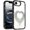 Black, variant on For iPhone 17E / 16E / SE4 Beautiful ANGEL Hearts Glitter Shimmer Diamond Edged Hybrid Case - Pink