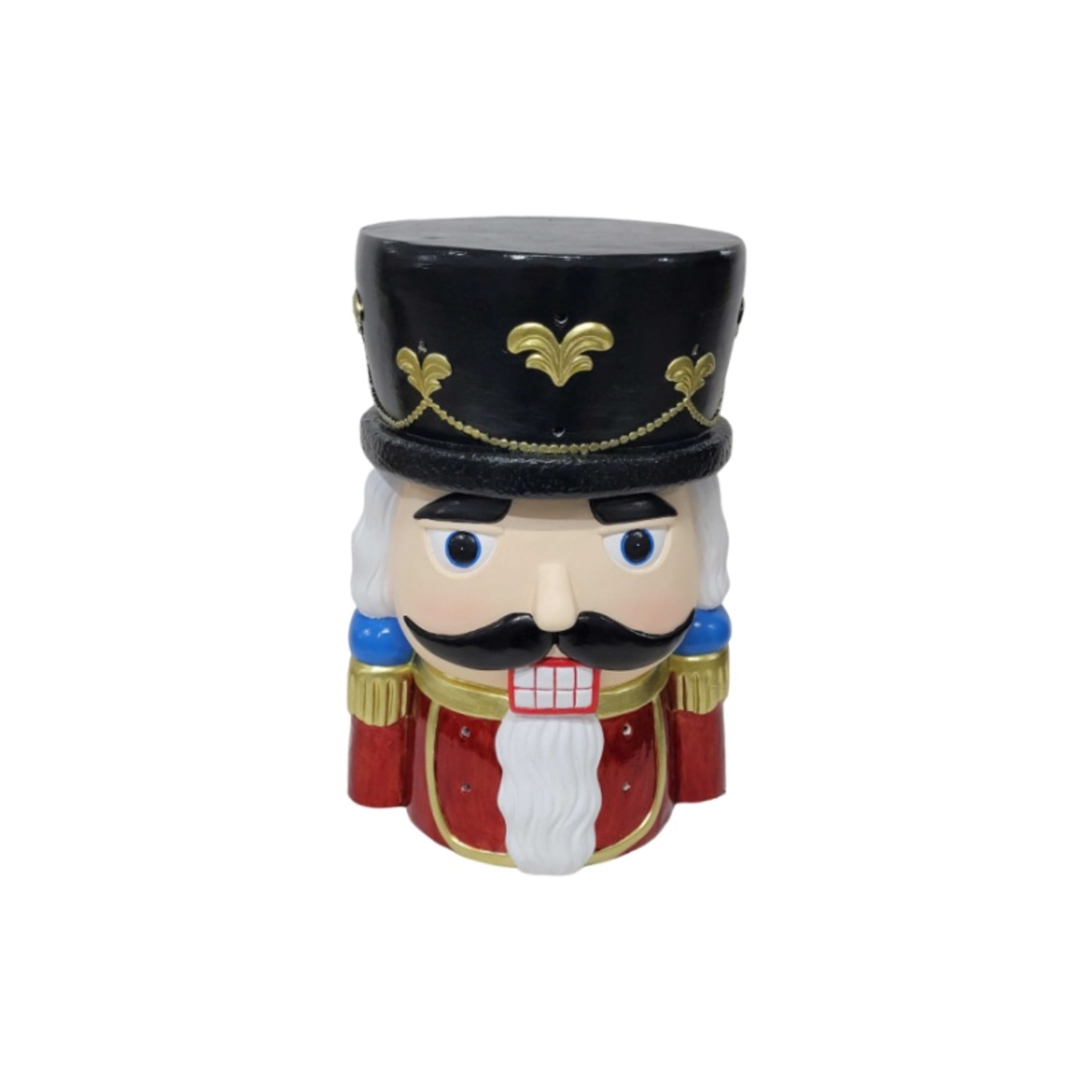 Noble House Nutcracker Stool, Cute Animal Side Table Decor, Outdoor Creative Figurine Seat for Patio, Garden, Multicolor