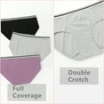 thumbnail image 6 of Hbhpov Women's Menstrual Panties Cotton Leakproof Underwear Protective Breathable Briefs 5 Pack, 6 of 7