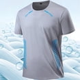 thumbnail image 5 of Men's Big & Tall Athletic T-Shirt Quick Dry Performance Tee Regular Fit Crew Neck Short Sleeve Shirt Moisture Wicking Workout Top Summer Activewear for Basketball, 5 of 5
