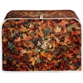 thumbnail image 1 of UNICEU Toaster Covers Fall Maple Leaf Cat Print Anti-Scratch Cover Protection Thanksgiving Day Gift Dustproof Bakeware Protector with Top Hook, 1 of 7