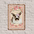 thumbnail image 3 of Letreros metálicos vintage de Pascua con diseño floral francés, decoración de primavera y Pascua, 12 x 8 pulgadas, 3 of 3
