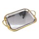 thumbnail image 2 of Bandeja decorativa para servir, bandeja para mesa de centro, fácil de limpiar, elegante, con asa, bandejas de tocador para comida, café, té, otomana 37 x 255 x 36 cm, 2 of 8