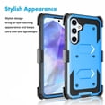thumbnail image 2 of Takfox Case For Samsung Galaxy A35 5G ,Shockproof Heavy Duty Rugged Locking Swivel Holster Belt Clip Kickstand Full Body Hard Shell Phone Cover Case,Blue, 2 of 7
