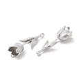 thumbnail image 2 of 30pcs Brass Pendants Cadmium Free & Nickel Free & Lead Free Tulip Charm Real Platinum Plated 27x11x8mm Hole: 1x2mm, 2 of 2