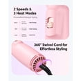 thumbnail image 5 of Dual Voltage Travel Blow Dryer Brush, Bopcal Mini Hair Dryer Brush with Auto 100–240V, EU/UK Plug Ready, 4 in 1 Compact Hot Air Brush, Lightweight & Ionic, Pink, 5 of 8