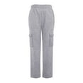 thumbnail image 6 of KAUOD Teen Girls Cargo Sweatpants Baggy Wide Leg Joggers Pants Kids High Waist Straight Fleece Warm Trousers with Pockets, 6 of 7