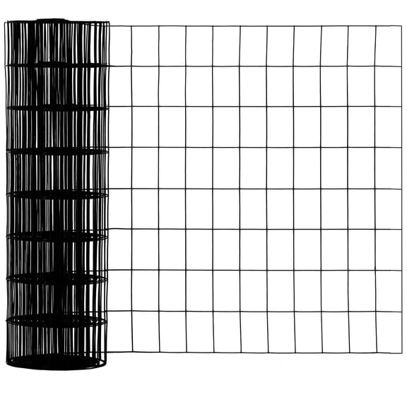 TheEshow Black Vinyl Coated 16 Gauge 2x4 Inch Mesh Welded Wire Mesh Fence for Chickens